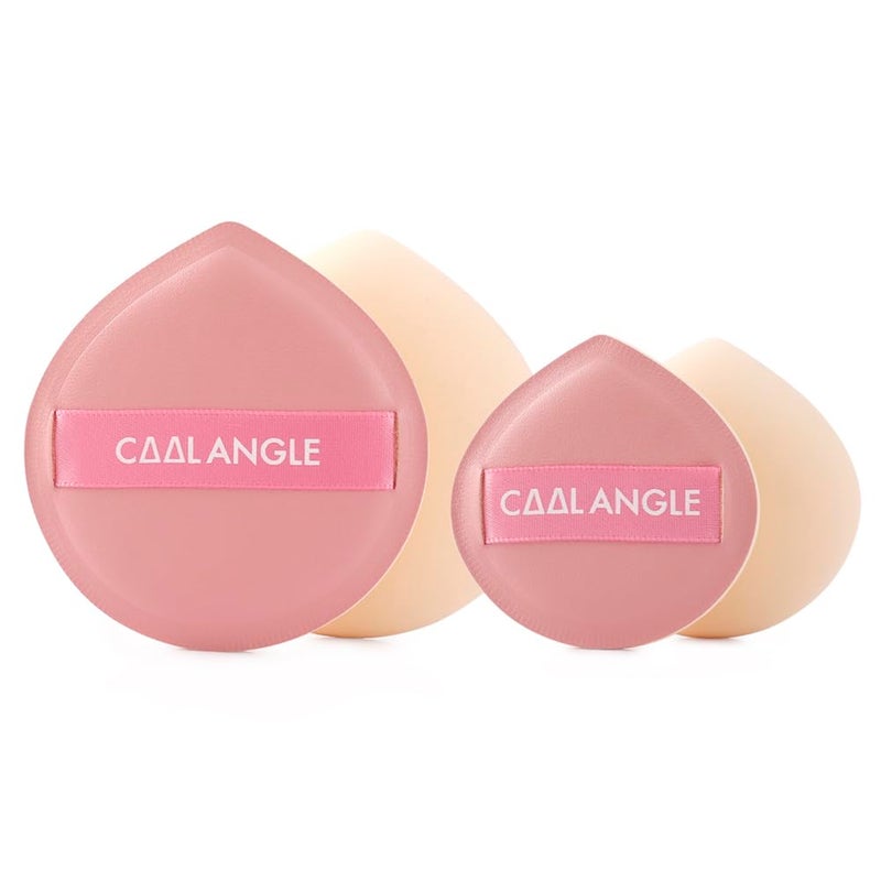 COOL-ANGLE 4Pack Pink Makeup Sponge For Foundation Concealer And Powder, Latex Free Blender Sponge For Natural And Easy Makeup Soft Long-lasting, Pack for 2X-Large and 2 Medium - Image 1
